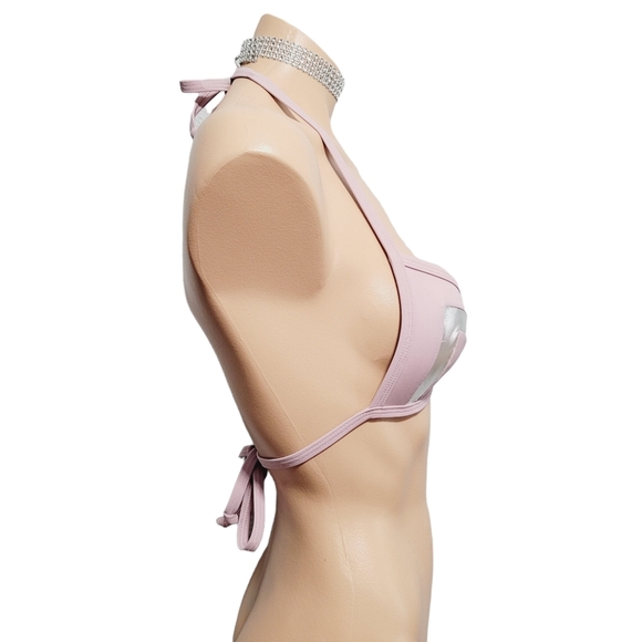 NEW PINK Victoria's Secret push up padded bikini swimsuit top XS - Picture 2 of 5